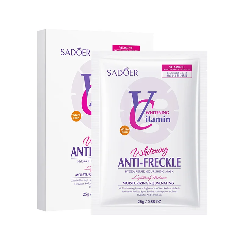 sadoer-whitening-anti-freckle-mask-spu963317968760-1 SADOER Vitamin C Whitening Anti-Freckle Mask Brightening Moisturizing Sheet Mask 5Pcs