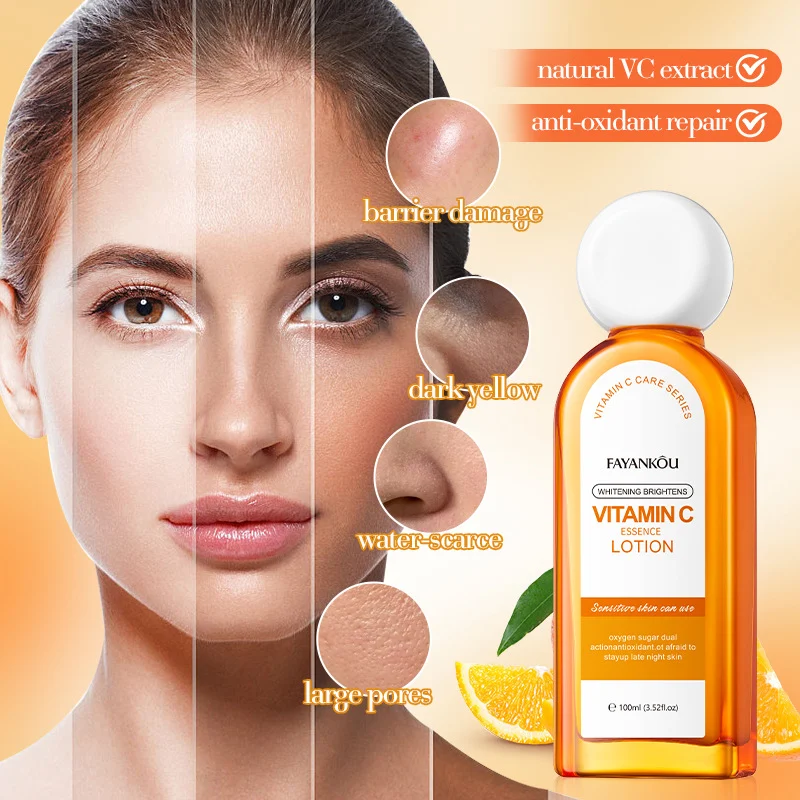 The Vitamin C Essence That Made Me Actually Believe in "Glow" Again 2 Close-up of Vitamin C Essence Lotion serum droplet on skin