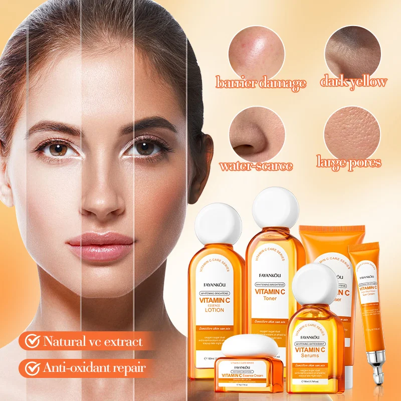 SADOER Vitamin C Skincare Set Review: My Honest Brightening Results 2 Close up of SADOER Vitamin C serums and lotion being applied